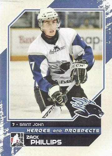 #58 Zack Phillips - Saint John Sea Dogs - 2010-11 In The Game Heroes and Prospects Hockey