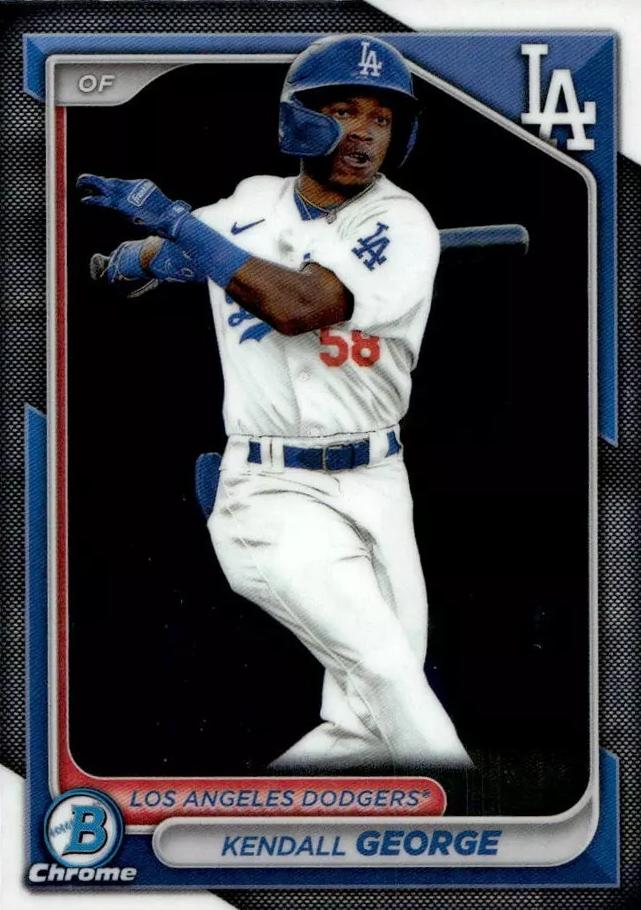 #BCP-58 Kendall George - Los Angeles Dodgers - 2024 Bowman - Chrome Prospects Baseball