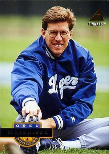 #58 Orel Hershiser - Los Angeles Dodgers - 1994 Pinnacle Baseball