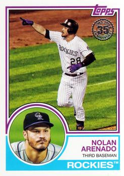 #83-58 Nolan Arenado - Colorado Rockies - 2018 Topps - 1983 Topps Baseball 35th Anniversary Baseball
