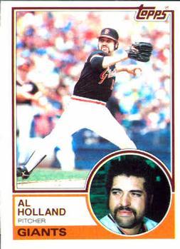 #58 Al Holland - San Francisco Giants - 1983 Topps Baseball