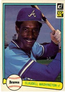 #58 Claudell Washington - Atlanta Braves - 1982 Donruss Baseball