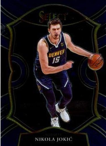 #58 Nikola Jokic - Denver Nuggets - 2020-21 Panini Select - Blue Basketball