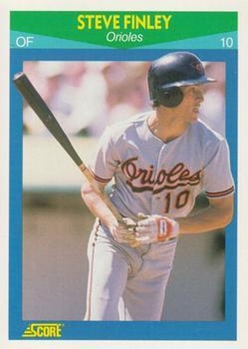 #58 Steve Finley - Baltimore Orioles - 1990 Score Rising Stars Baseball
