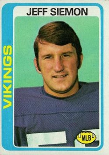 #58 Jeff Siemon - Minnesota Vikings - 1978 Topps Football