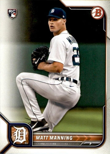 #58 Matt Manning - Detroit Tigers - 2022 Bowman Baseball