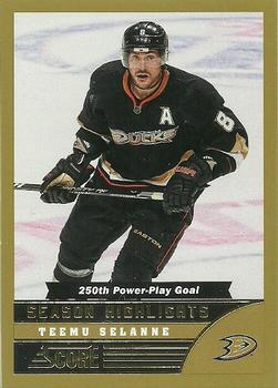 #590 Teemu Selanne - Anaheim Ducks - 2013-14 Score - Gold Hockey