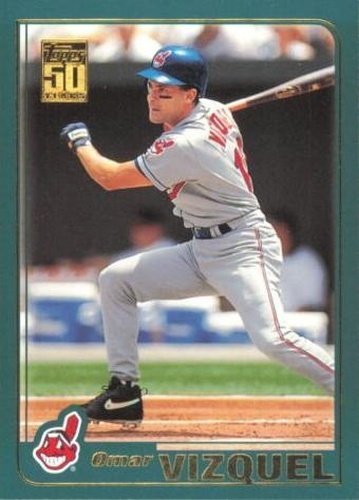 #591 Omar Vizquel - Cleveland Indians - 2001 Topps Baseball