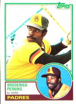 #593 Broderick Perkins - San Diego Padres - 1983 Topps Baseball