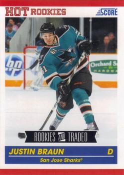 #594 Justin Braun - San Josearks - 2010-11 Score Hockey