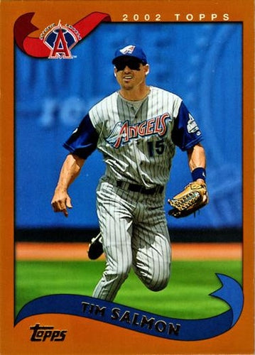 #595 Tim Salmon - Anaheim Angels - 2002 Topps Baseball