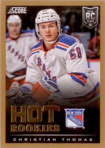 #595 Christian Thomas - New York Rangers - 2013-14 Score - Gold Hockey