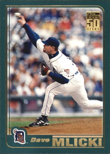 #595 Dave Mlicki - Detroit Tigers - 2001 Topps Baseball