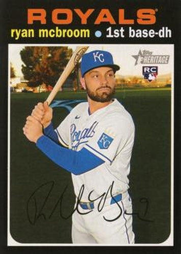 #596 Ryan McBroom - Kansas City Royals - 2020 Topps Heritage Baseball