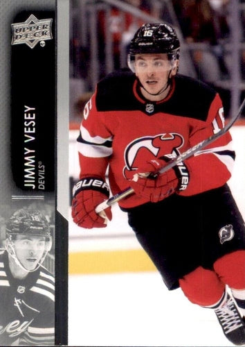 #596 Jimmy Vesey - New Jersey Devils - 2021-22 Upper Deck Hockey