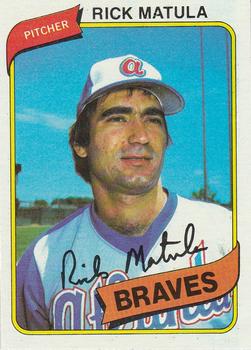 #596 Rick Matula - Atlanta Braves - 1980 Topps Baseball