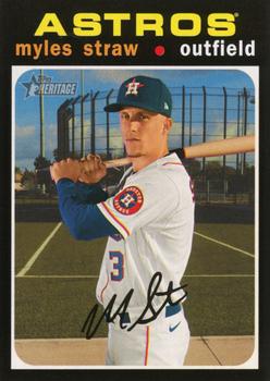 #597 Myles Straw - Houston Astros - 2020 Topps Heritage Baseball