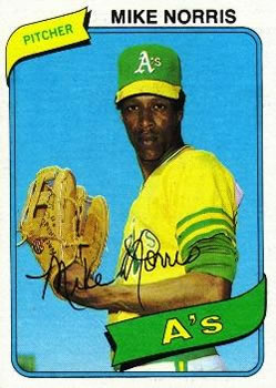 #599 Mike Norris - Oakland Athletics - 1980 Topps Baseball
