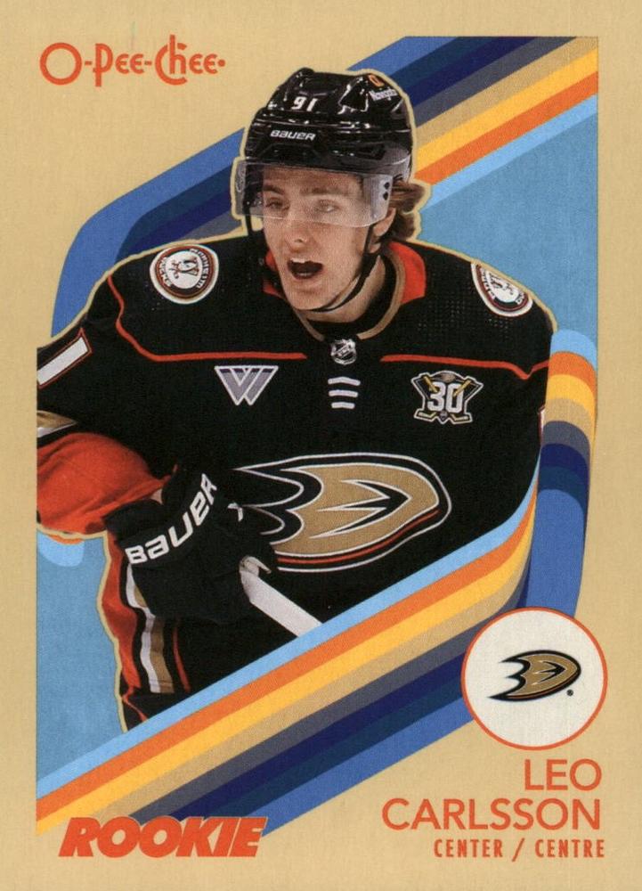 #599 Leo Carlsson - Anaheim Ducks - 2023-24 O-Pee-Chee - Retro Hockey