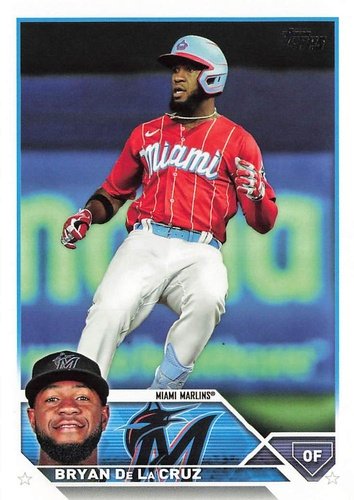#599 Bryan De La Cruz - Miami Marlins - 2023 Topps Baseball