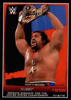 #59 Rusev - 2015 Topps WWE Road to Wrestlemania Wrestling