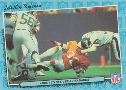 #59 About to Deliver a Headache Defense - New York Jets - 1986 Fleer Team Action Football