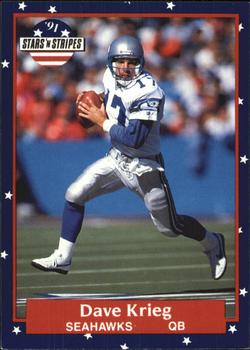 #59 Dave Krieg - Seattle Seahawks - 1991 Fleer Stars 'n Stripes Football