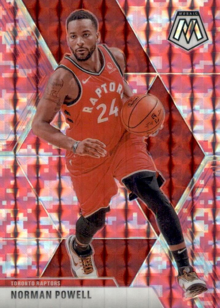 #59 Norman Powell - Toronto Raptors - 2019-20 Panini Mosaic - Camo Pink Basketball