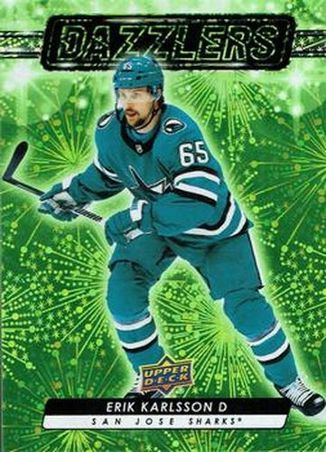 #DZ-59 Erik Karlsson - San Jose Sharks - 2023-24 Upper Deck - Dazzlers Green Hockey