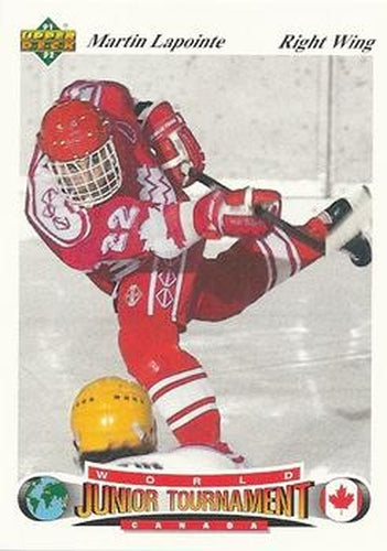 #59 Martin Lapointe - Canada - 1991-92 Upper Deck Czech World Juniors Hockey