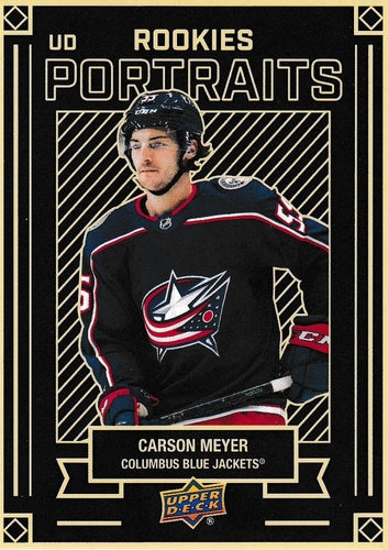 #P-59 Carson Meyer - Columbus Blue Jackets - 2022-23 Upper Deck - UD Portraits Hockey