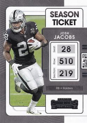 #59 Josh Jacobs - Las Vegas Raiders - 2021 Panini Contenders Football