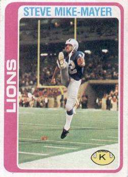 #59 Steve Mike-Mayer - Detroit Lions - 1978 Topps Football
