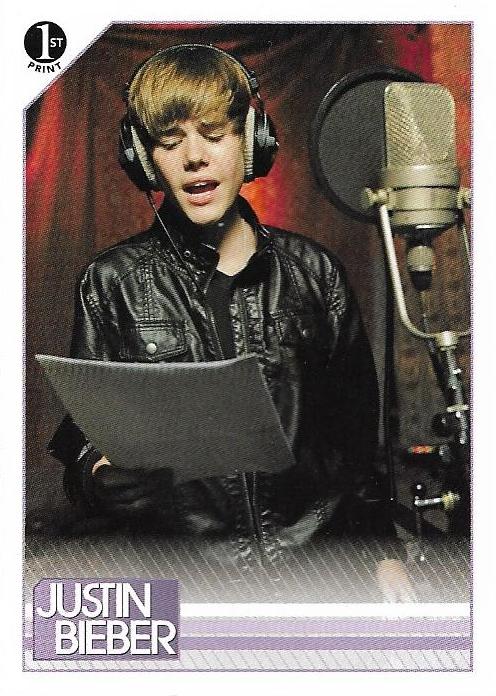 #5 On Feb. 1, 2010, Justin stood in Studio A of H - 2010 Panini Justin Bieber