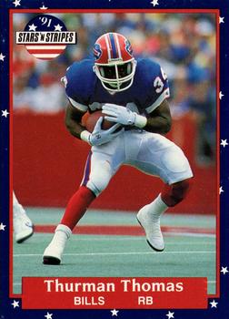 #5 Thurman Thomas - Buffalo Bills - 1991 Fleer Stars 'n Stripes Football