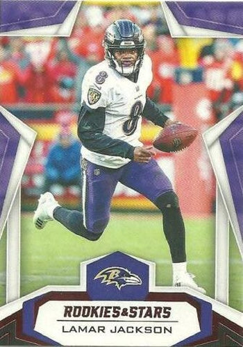 #5 Lamar Jackson - Baltimore Ravens - 2019 Panini Rookies & Stars Football