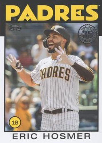 #86B-5 Eric Hosmer - San Diego Padres - 2021 Topps Update - 1986 Topps Baseball 35th Anniversary Baseball