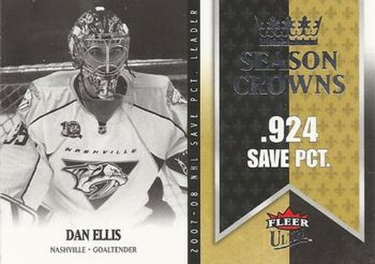 #SC5 Dan Ellis - Nashville Predators - 2008-09 Ultra - Season Crowns Hockey