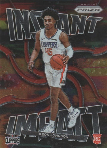 #5 Keon Johnson - Los Angeles Clippers - 2021-22 Panini Prizm - Instant Impact Basketball