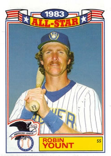 #5 Robin Yount - Milwaukee Brewers - 1984 Topps - Glossy All-Stars Baseball