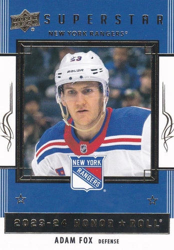 #HR-5 Adam Fox - New York Rangers - 2023-24 Upper Deck - Honor Roll Hockey