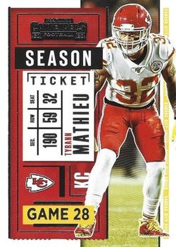 #5 Tyrann Mathieu - Kansas City Chiefs - 2020 Panini Contenders Football