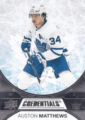 #5 Auston Matthews - Toronto Maple Leafs - 2021-22 Upper Deck Credentials Hockey
