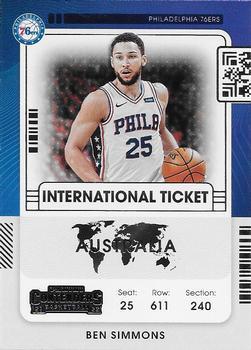 #5 Ben Simmons - Philadelphia 76ers - 2021-22 Panini Contenders - International Ticket Basketball