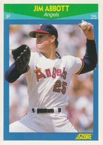 #5 Jim Abbott - California Angels - 1990 Score Rising Stars Baseball