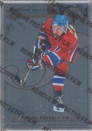 #5 Saku Koivu - Montreal Canadiens - 1996-97 Leaf Preferred - Steel Hockey
