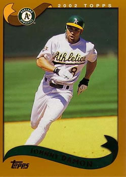 #5 Johnny Damon - Oakland Athletics - 2002 Topps Baseball