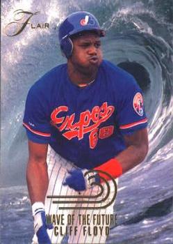 #5 Cliff Floyd - Montreal Expos - 1993 Flair - Wave of the Future Baseball