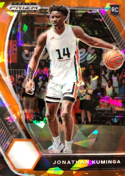 #5b Jonathan Kuminga - NBA G League Ignite - 2021 Panini Prizm Draft Picks - Orange Ice Basketball