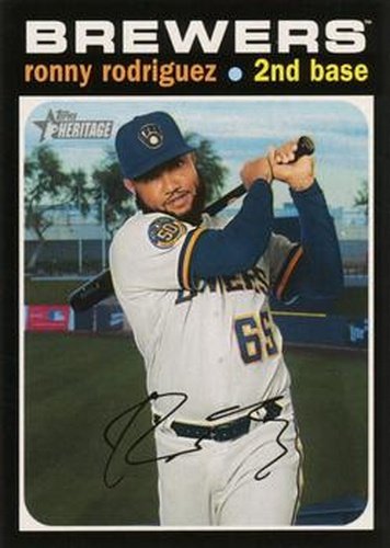#600 Ronny Rodriguez - Milwaukee Brewers - 2020 Topps Heritage Baseball